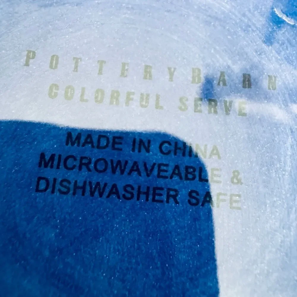 Pottery Barn Colorful Serve Blue Mixing Serveware Bowl